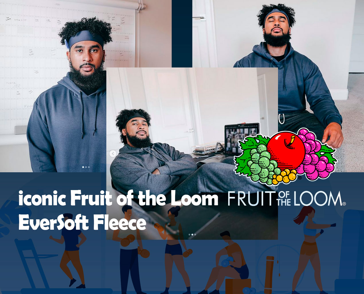 iconic Fruit of the Loom EverSoft Fleece