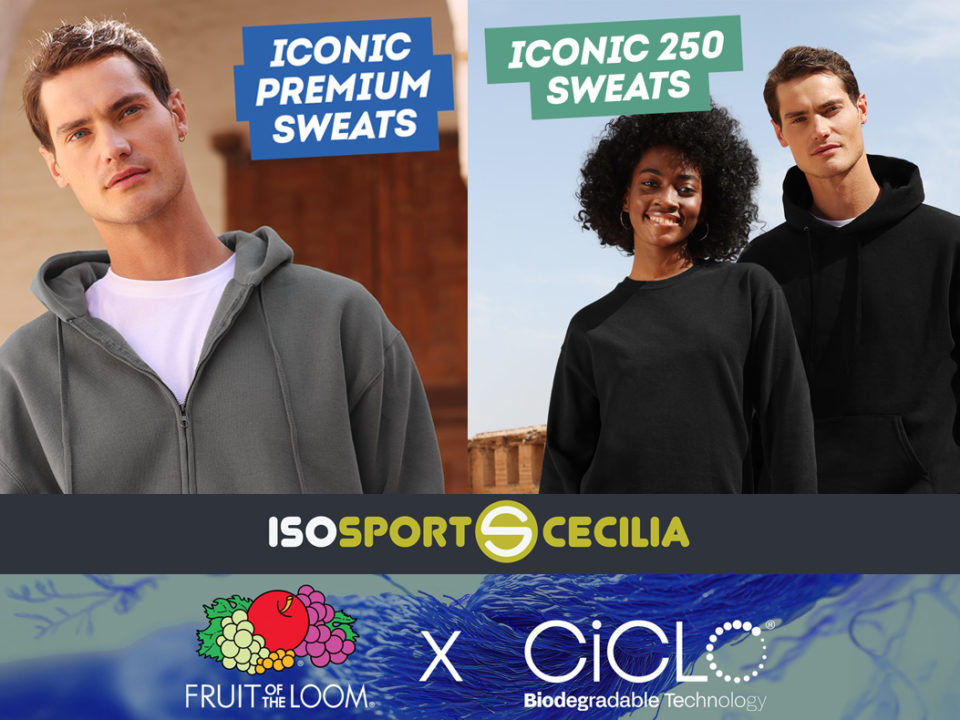 Nuova collezione di felpe Fruit of the Loom con tecnologia CiCLO® da Isosport